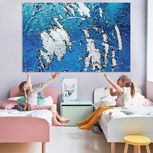 لعبة بنصف ياردة صلبة بالترتر بوليستر قلاب من القماش الجرافيتي قابلة للعكس - Product Image 5