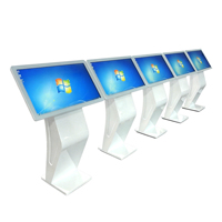 Kiosco Interactivo con Pantalla Táctil de 32 Pulgadas y 10 Puntos, Resolución 4K, Pantalla Inclinada para Publicidad, Marco Metálico para Dirección y Orientación
