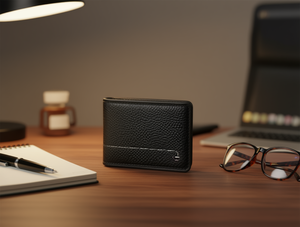 Portafoglio da Uomo in Vera Pelle, Chiusura a 7 Pieghe, Stile Minimalista, Ideale come Regalo - Product Image 2