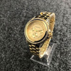 Reloj de lujo para mujer con logotipo personalizado, zirconia, oro rosa, moissanita, esmerilado, elegante. - Product Image 1