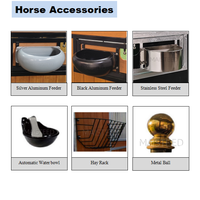 Establos para Caballos de Estilo Europeo Personalizados de 14 pies, Construcción de Acero y Bambú, Puerta Holandesa, División Resistente, Sin Uso de Electricidad