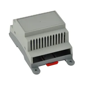 Standard DIN-Rail Plastic Enclosure for PC Electronics Protection Rated for Terminal Block