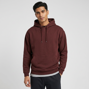 Men's <b>Thick</b> <b>Fleece</b> Pullover Hoodie Custom Logo Warm Winter Casual Style Long Sleeve Streetwear Plain Dyed Fit - Product Image 1