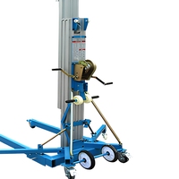 Plateforme élévatrice manuelle en alliage d'aluminium, hauteur de levage 2-7,9 m, charge maximale 300 kg, jauge de niveau incluse, pour les secteurs multiples