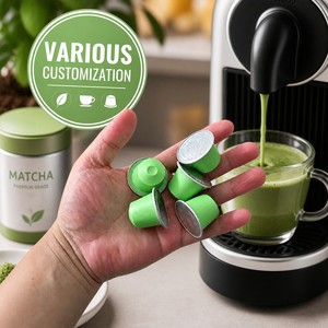 Extra Strong Matcha Capsules Double Shot Green Tea <b>Pods</b> Compatible Nespresso Dolce Gusto Keurig Single Serve Bulk Stock - Product Image 1