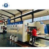 Machine d'impression flexographique entièrement automatique à 2, 3 ou 4 couleurs pour carton ondulé avec rainureuse