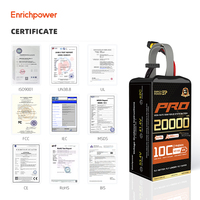 MSDS UN38.3 20000mah 47.4V Baterai LiPo Semi Solid 10C Pengosongan Tinggi untuk Beban Berat Industri Pertanian Drone Pelatihan UAV