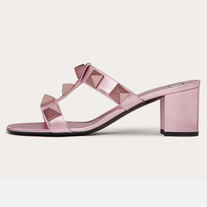 Shoes Strap <b>Slipper</b> Sandal With Stubs Design Style <b>Slippers</b> Short Chunky Heels for Women and Ladies - Product Image 2