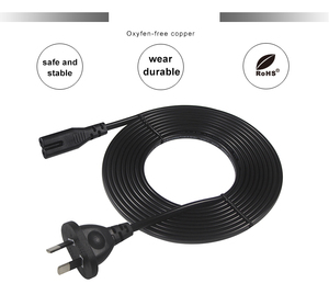 Cable de suministro de energía para ordenador portátil, Cable de alimentación SAA/2 a C7 de 5 pies, compatible con IEC-C7 australiana, modelo 8 - Product Image 3