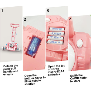 Automatic Bubble Machine Tank Bubble Blower Maker Bubble <strong>Lawn</strong> <strong>Mower</strong> Toddler <strong>Toys</strong> for Kids Summer Outdoor Push Backyard <strong>Toys</strong> - Product Image 2