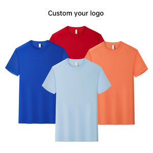 Camisetas Deportivas de Cuello Redondo para Hombre, de Alta Elasticidad, Ligeras, con Logotipo Imprimible, de Secado Rápido, para Gimnasio - Product Image 1