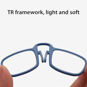 Lunettes de lecture unisexe ultra-minces portables avec mini-clip nasal et étui – Vente en gros - Product Image 3