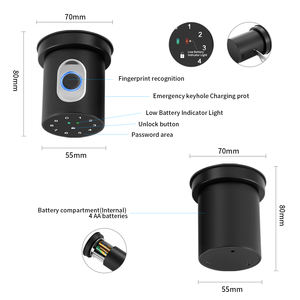 Serrure de porte intelligente Tuya TTLock, poignée biométrique à empreinte digitale, pêne dormant standard américain, entrée sans clé pour chambre, Airbnb, bureau, maison - Product Image 3