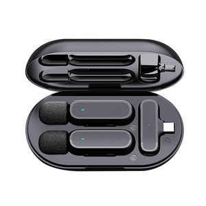Auslet mới nhất không dây <span class=keywords><strong>Microphone</strong></span> Mini Mic Lavalier micro với Loại C IOS Receiver cho điện thoại thông minh máy ảnh sống vlog - Product Image 3