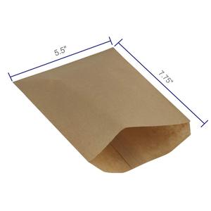 Miễn Phí Mẫu Nâu Snack Cookie Bỏng Ngô Bao Bì Phẳng Thấm Mỡ Giấy Phong Bì Túi <span class=keywords><strong>Kraft</strong></span> - Product Image 2