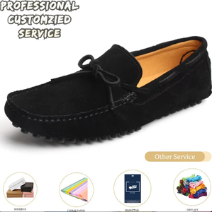 أحذية من الشركة المصنعة للبيع المباشر ممتازة جلد الغزال الصناعي الأخفاف الانزلاق على أحذية قارب الرجال الخف مخصص - Product Image 3