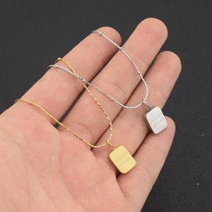 Temperamental Simple <b>Titanium</b> Steel Geometric Shaped Pendant Necklace Popular Design Unisex's Necklaces Fashionable Jewelry - Product Image 1