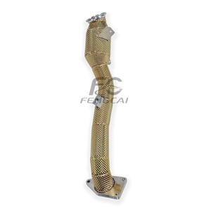 ท่อไอเสี<span class=keywords><strong>ย</strong></span>สแตนเลส 304 สีทอง พร้อมฉนวนกัน<span class=keywords><strong>ค</strong></span>วามร้อน สำหรับ Infiniti Q50 Q60 Q70 2.0T ปี 2015-2021 ช่วยเพิ่มประสิทธิภาพ - Product Image 6