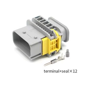 2-1564414-1 tipo Taiko nueva energía vehículo conector impermeable arnés de cables vaina 12 agujeros cabeza macho gris carcasa de plástico connecto - Product Image 1
