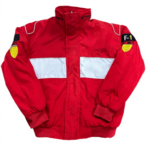Chaqueta de Carreras F1 Retro Casual Suave de Alta Calidad OEM, Chaqueta Bomber Acolchada Personalizada al por Mayor, Transpirable, Resistente al Viento, con Bordado, Estilo Retro - Product Image 4