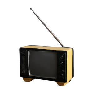 Ornements radio-télévision rétro nostalgiques de style européen en résine, motif paysager, couleur changeante, Art Déco, décoration intérieure pour salon - Product Image 5