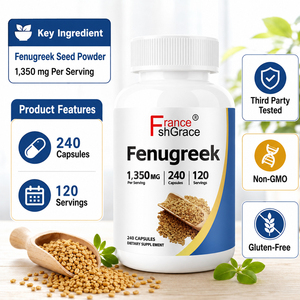 Cápsulas de Semillas de Fenogreco de Alta Potencia, 240 Unidades, para la Salud Masculina, Extractos de Plantas de Fenogreco, Suplemento para Adultos - Product Image 2