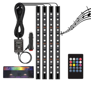 Đèn LED Nội Thất Ô Tô RGB Nhiều Màu 9LED/12LED/18LED 4 Chiếc Đèn Tạo Không Khí Chiếu Sáng Xung Quanh Ô TÔ Chống Nước IP65 - Product Image 6
