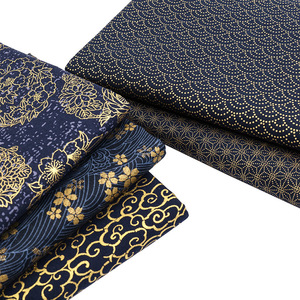 <span class=keywords><strong>Tissu</strong></span> <span class=keywords><strong>Kimono</strong></span> <span class=keywords><strong>japonais</strong></span> Jacquard bronze doré 100% pur coton tissé artisanat bricolage couture robe marine pour sacs de décoration intérieure Diwali - Product Image 4