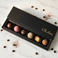 Caja de Papel Plegable Biodegradable Personalizada para Chocolate, Estilo Moderno, con Relieve, Embalaje para Regalo de Cumpleaños