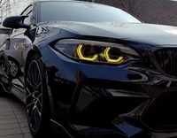 Feux Angel Eyes pour BMW Série 2 M2 LED Jaune Citron DRL F22 F23 F87 LCI Feux de Jour 63117494851 63117494852