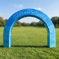 Arche publicitaire extérieure personnalisée en aluminium avec éclairage LED intégré, pliable, pour événements, distributeurs, carnaval, foire nocturne
