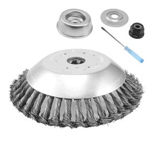Type <span class=keywords><strong>de</strong></span> disque <span class=keywords><strong>de</strong></span> fil <span class=keywords><strong>de</strong></span> noeud torsadé brosse rotative <span class=keywords><strong>de</strong></span> désherbage <span class=keywords><strong>de</strong></span> fil <span class=keywords><strong>de</strong></span> 8 pouces <span class=keywords><strong>pour</strong></span> la brosse <span class=keywords><strong>de</strong></span> désherbage <span class=keywords><strong>de</strong></span> tondeuses à gazon - Product Image 1