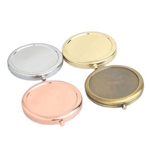 70mm Rose Gold Sublimation Blank Zinc Alloy <b>Compact</b> Pocket Cartoon Style Promotional Use Cosmetic <b>Makeup</b> Small Mirror - Product Image 1