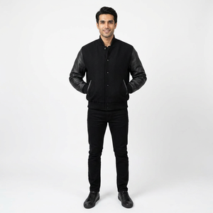 Custom Made Men's <b>Long</b> Sleeve Varsity <b>Jacket</b> Front Logo Waterproof Eco-Friendly Professional Embroidered Winter Season Sale! - Product Image 1