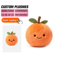 Jouet en peluche personnalisé, doux et moelleux, fruits en peluche (ananas, orange, banane), OEM ODM, coton PP, fabricant de peluches mignonnes