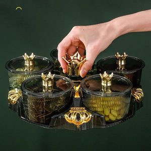 Nouveau 2024 Boîte de rangement hermétique de qualité alimentaire pour cuisine, avec plateau à fruits et plateau rotatif multi-compartiments pour collations - Product Image 3
