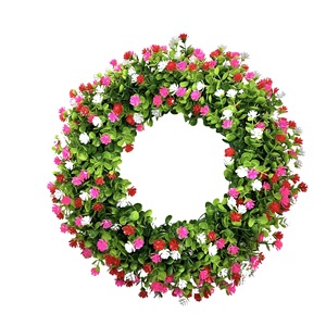 Guirlande <span class=keywords><strong>de</strong></span> feuilles d'eucalyptus colorées, décoration printemps-été, gypsophile, à suspendre à la <span class=keywords><strong>porte</strong></span> - Product Image 4