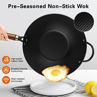 Wajan Aluminium Anti Lengket OEM Tersedia, Baru, Sudah Diproses, Dasar Rata untuk BBQ, Grill, Camping, Peralatan Masak Tradisional Cina, Gas