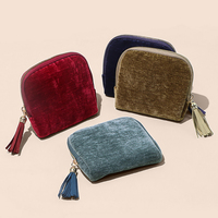Tas Perhiasan Rumbai Enam Lapis yang Indah, Tas Penyimpanan Gelang Chenille, Kantong Perhiasan Wenwan, Tersedia Grosir