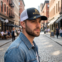 Casquette de baseball structurée de haute qualité bleu roi avec dos en maille, logo brodé en relief 3D doré sur la visière, pour homme, performance sportive