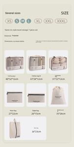 Juego de cubos de embalaje para viaje, 7 Uds., organizadores de embalaje, Juego de bolsas con bolsa de artículos de tocador para equipaje, Maleta, bolsa esencial de viaje - Product Image 5