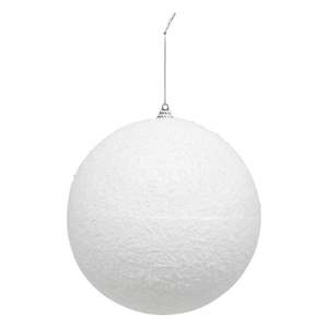 Sphère en polystyrène blanche avec effet neige, diamètre 15CM - Product Image 1