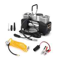 Conception Double Cylindre Compresseur D'air Électrique Pompe À Air compresor de aire de 12v Portable pour Voiture DC 12V 150PSI 150W Lada