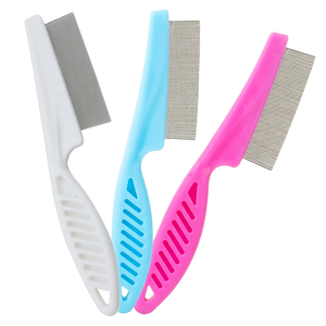 Pet Flea Comb para cães Gatos para remover pulgas Carrapatos Caspa Eranhos Limpeza de cabelo Grooming Escova Densa Dentada Dog <span class=keywords><strong>Cat</strong></span> Comb - Product Image 1
