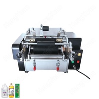 HYT-81100 semi-automatique de table ronde à baril de colle humide froide | Applicateur d'étiquettes de bouteilles rondes