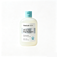 Shampooing pour chien 4-en-1 de 500 ml disponible en OEM, gel de bain parfumé pour animaux de compagnie, parfum longue durée, antibactérien pour tous les chiens