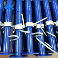 Étai métallique à réglage rapide, réglable en hauteur par broche télescopique, pour coffrage et soutènement, réutilisable pour les travaux de construction en béton