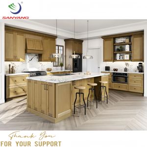 Armoire de cuisine en bois massif teinté érable Meuble d'armoire de cuisine Meuble de cuisine complet de haute qualité à prix abordable - Product Image 5