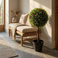 Boule d'herbe artificielle en pot, style bonsaï, écologique et durable, pour aménagement paysager, décoration intérieure et extérieure, maison et jardin