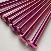 Vente en gros de boulons en alliage de titane Gr.5 écrous à douille en étoile pièces CNC anodisé rose M8-100 M3 M4 M5 M6 M8 M10 M12